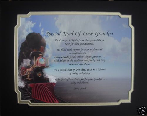 SPECIAL KIND OF LOVE GRANDPA POEM CHRISTMAS GIFT TRAIN  