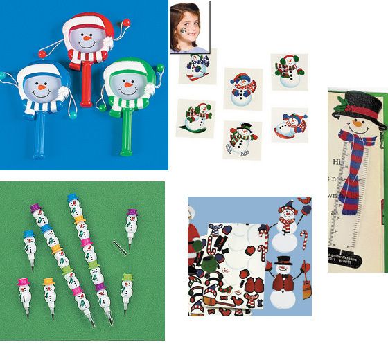 Lot 108 Snowman Christmas Party favors birthday Stocking stuffers 