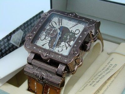 JOJO/JUST BLING/ KING MASTER URBAN SQUARE DIAMOND WATCH  