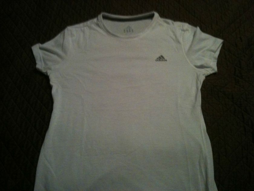 Climalite Adidas Shirt Womens NWT White Fitness running  