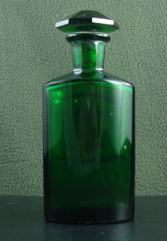 OLD TINT   COLA   COCAINE POISON DARK GREEN PHARMACY BOTTLE  