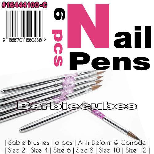 Sizes Professional Kolinsky Sable Detachable Brush Pen Acrylic Tool 