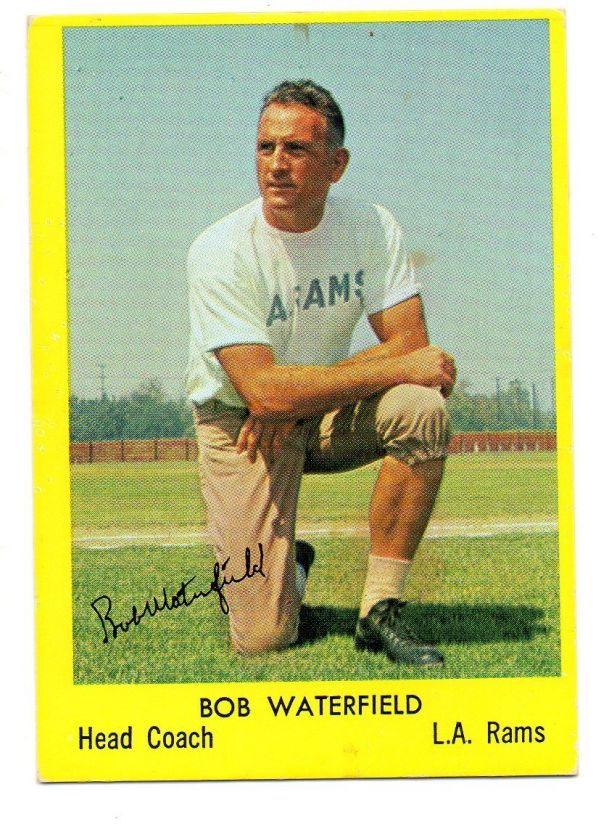 1960 BELL BRAND RAMS #39 BOB WATERFIELD LOS ANGELES RAMS  