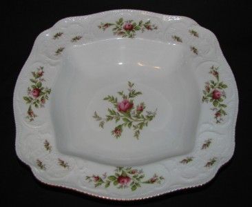 Rosenthal SANSSOUCI ROSE  White (Gold Trim) Square Vegetable Bowl 11 1 