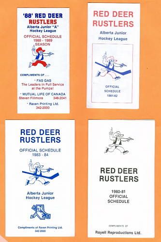 1980 81 Red Deer Rustlers Junior Hockey Schedule AJHL  