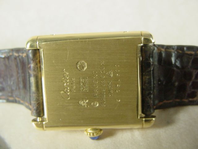 NICE CARTIER TANK GOLD 18K VERMEIL WOMENS WATCH 76783016996  