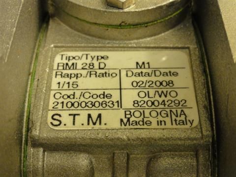 13730 NEW STM RMI 28 D M1 Gearbox 115 Ratio  