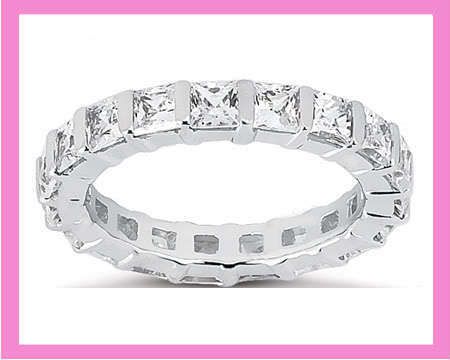 30CTW 14K WG PRINCESS CUT DIAMOND ETERNITY BAND  