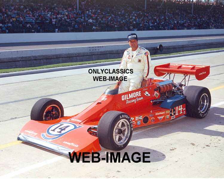 1975 A.J. FOYT  POLE WINNER INDY 500 GILMORE RACE PHOTO  