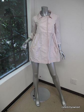 Miu Miu Light Pink Double Breasted Babydoll Jacket 38  