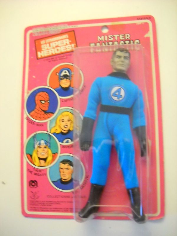 1979 Mego MISTER FANTASTIC 8 figure MOSC French card  