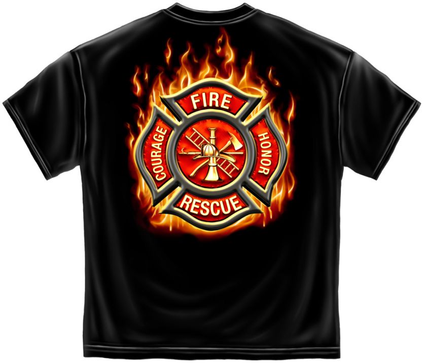 Fire Fighter shirt NEW Fire Rescue   Courage   Honor  