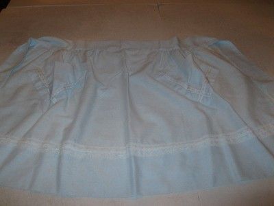 VINTAGE BLUE COTTON HALF HOSTESS APRON  