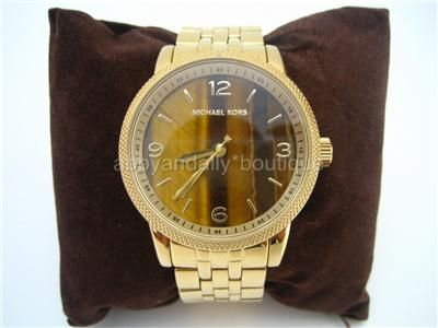 NEW Michael Kors TIger Eye Brown Gold Watch MK5099 5099  