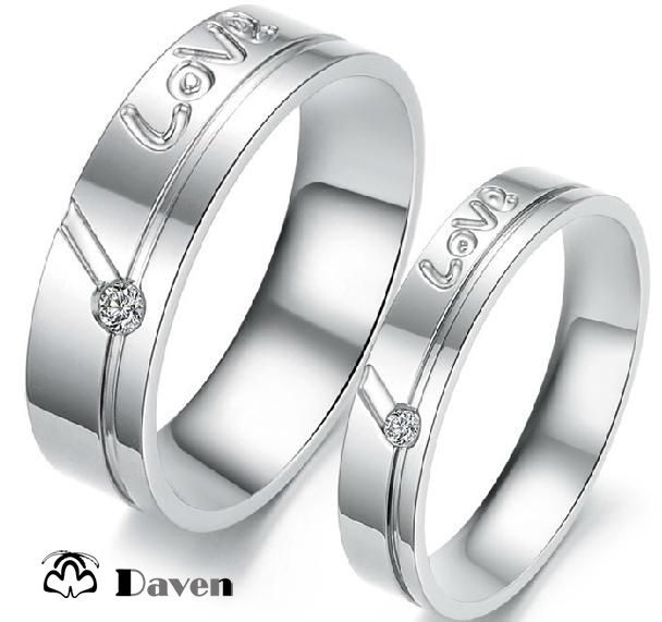 Classic Titanium Steel Promise Love Ring Couple Wedding Bands Many 