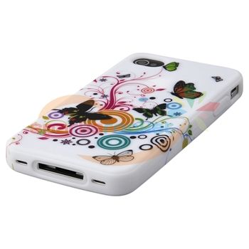 ACCESSORY for Apple iPhone 4S 4 G PRIVACY GUARD+CHARGER+SKIN FLOWER 