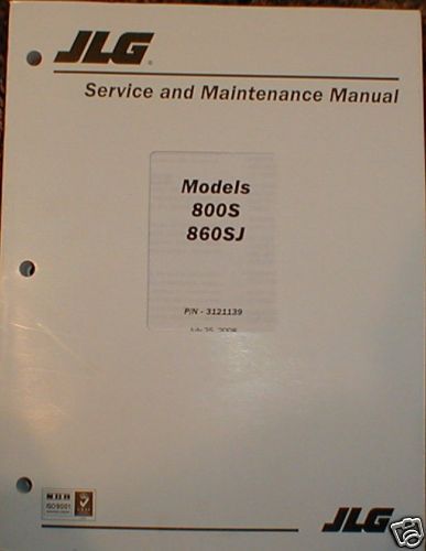 JLG 800S 800SJ Manlift Service Manual  