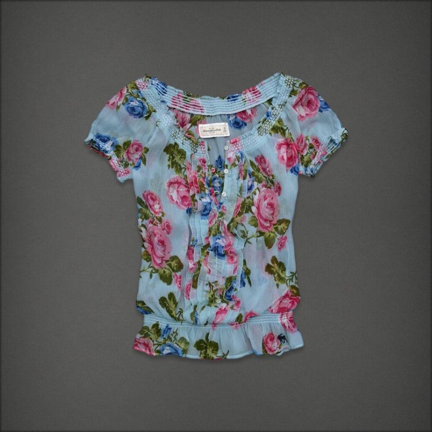 NWT Abercrombie Women Jorie Floral Classic Shirt  