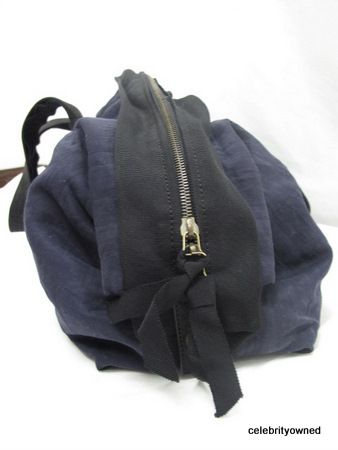 Lanvin Navy/Black Fabric Relaxed Lg Bowling Style Bag  