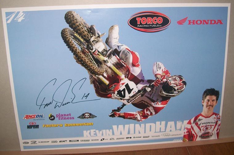 KEVIN WINDHAM*SIGNED*AUTOGRAPHED*POSTER*HONDA*TORCO* #14  
