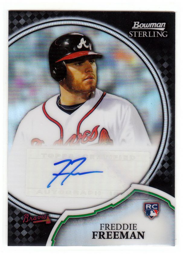   Sterling Black Refractor Autograph Auto Rookie Freddie Freeman 10/25