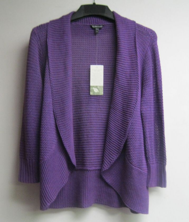 NEW EILEEN FISHER AFRICAN VIOLET Cotton Cashmere Stitch Circular 