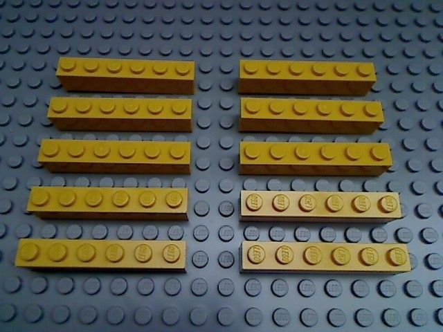 LEGO Lot of 10 YELLOW BRICK 1x6 Building Pieces Parts  