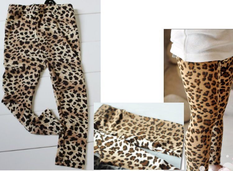 New Kids Toddlers Girls cotton Leggings Pants Leopard pattern size 2 3 