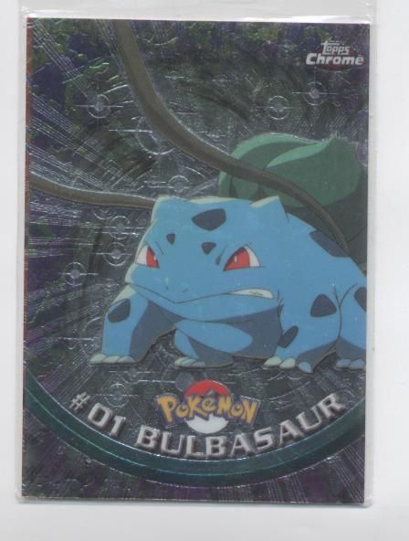 01 BULBASAUR ** POKEMON**    2000 TOPPS POKEMON CHROME CARD  