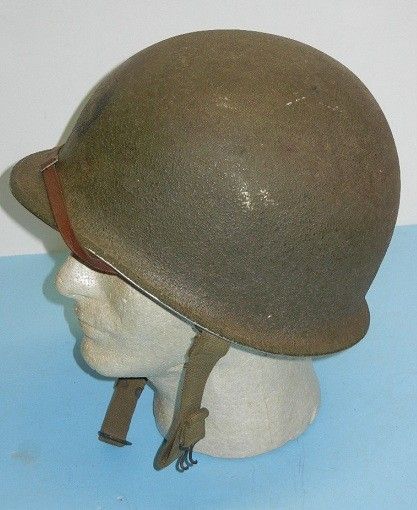 Original WWII Fixed Bale Helmet/St Clair 1st Model Low Pressure Liner 