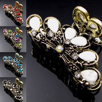 this gorgeous metal hair claw clip with sparkling austrian rhinestones 