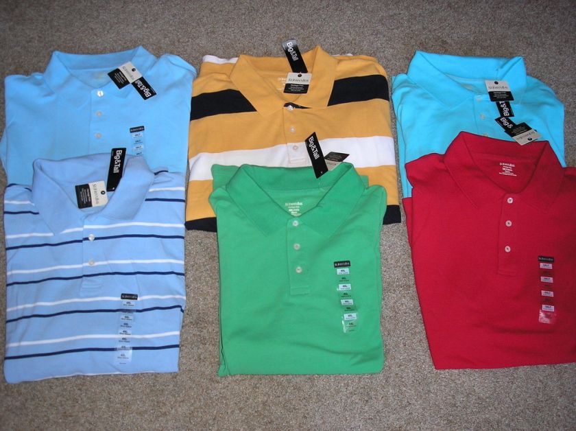 NWT ST. JOHNS BAY PENNEYS MENS POLO SHORT SL. SHIRT  