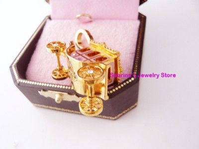 Auth Juicy Couture Pink Princess Carriage Bracelet Charm NEW IN BOX 