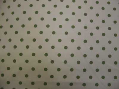 Classic Poplin POLKA DOT~IVORY Sage Green Fabric /Yd.  