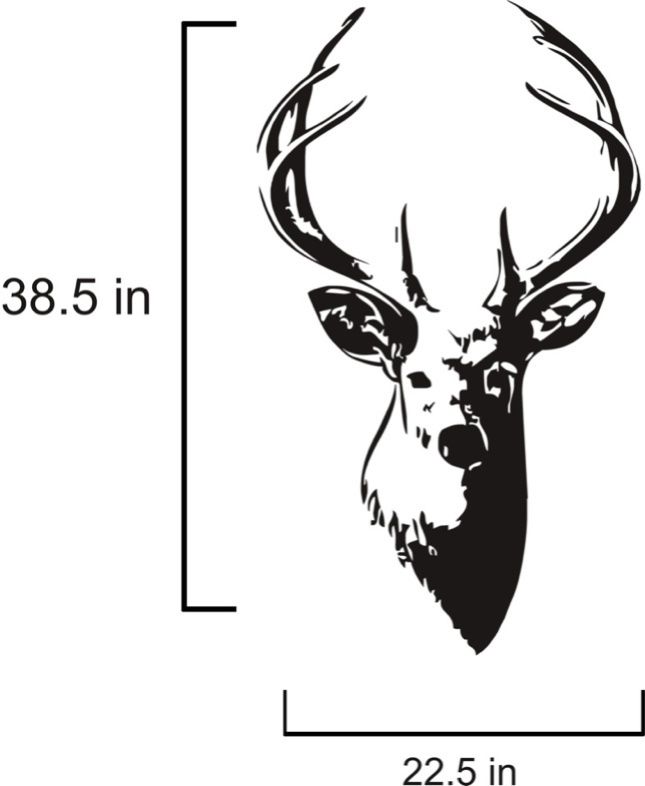 Buck Deer Head Hunting Vinyl Wall Decal *25 Colors*  