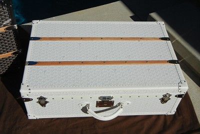 LOVE THIS**$7,400 GOYARD Palace Trunk 70 White Travel Suitcase 