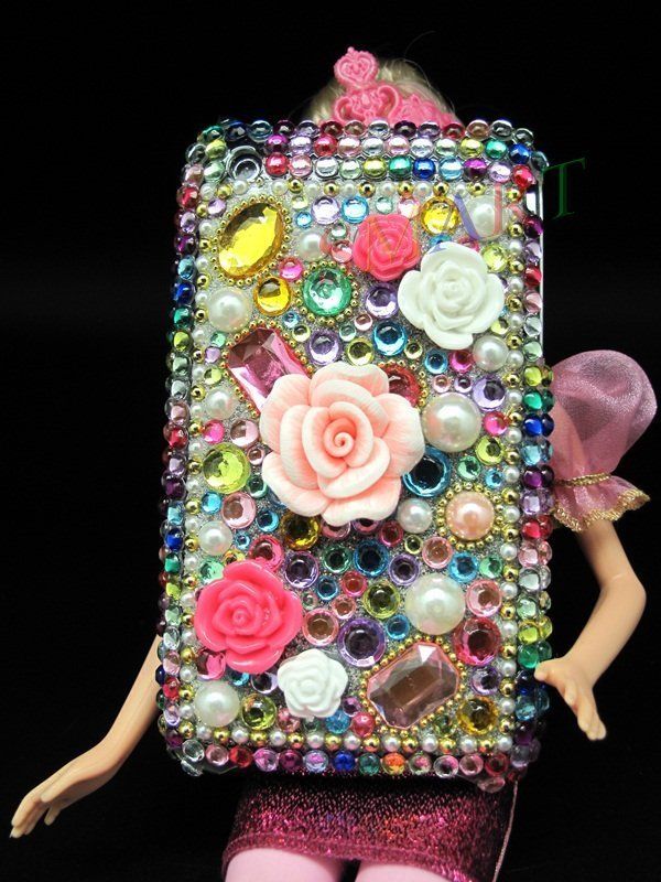   RHINESTONE FANCY BLING BACK COVER CASE FOR IPHONE 3G 3GS #BL91  