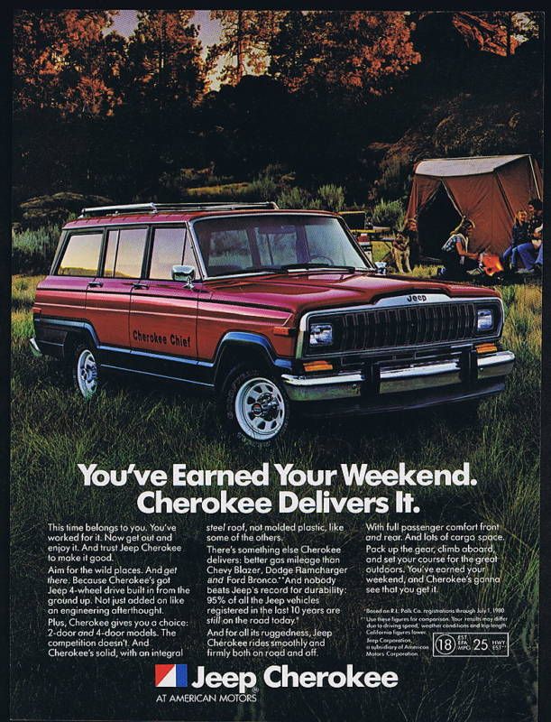 1982 Jeep Cherokee Chief Photo Vintage Ad  