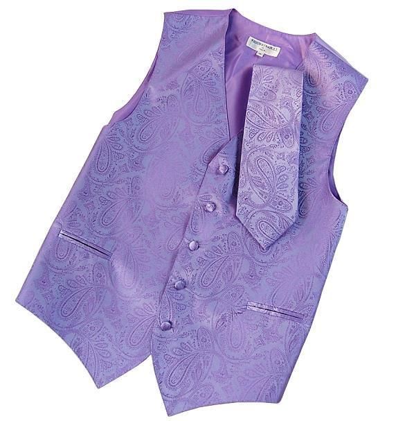 V81/ New Violet Tuxedo Vest Set by Vesuvio Napoli  