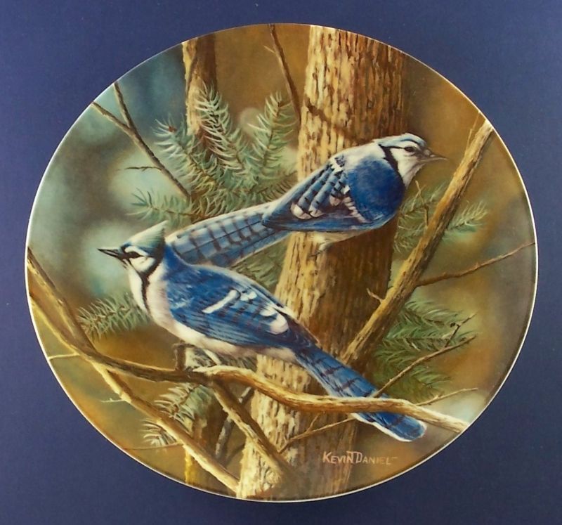 BLUE JAY Encyclop Britannica Birds of Your Garden Plate  