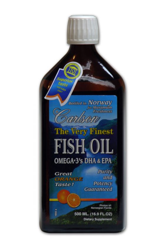 Carlson Labs, Fish Oil, Orange Flavor, 16.8 fl oz, 500ml  