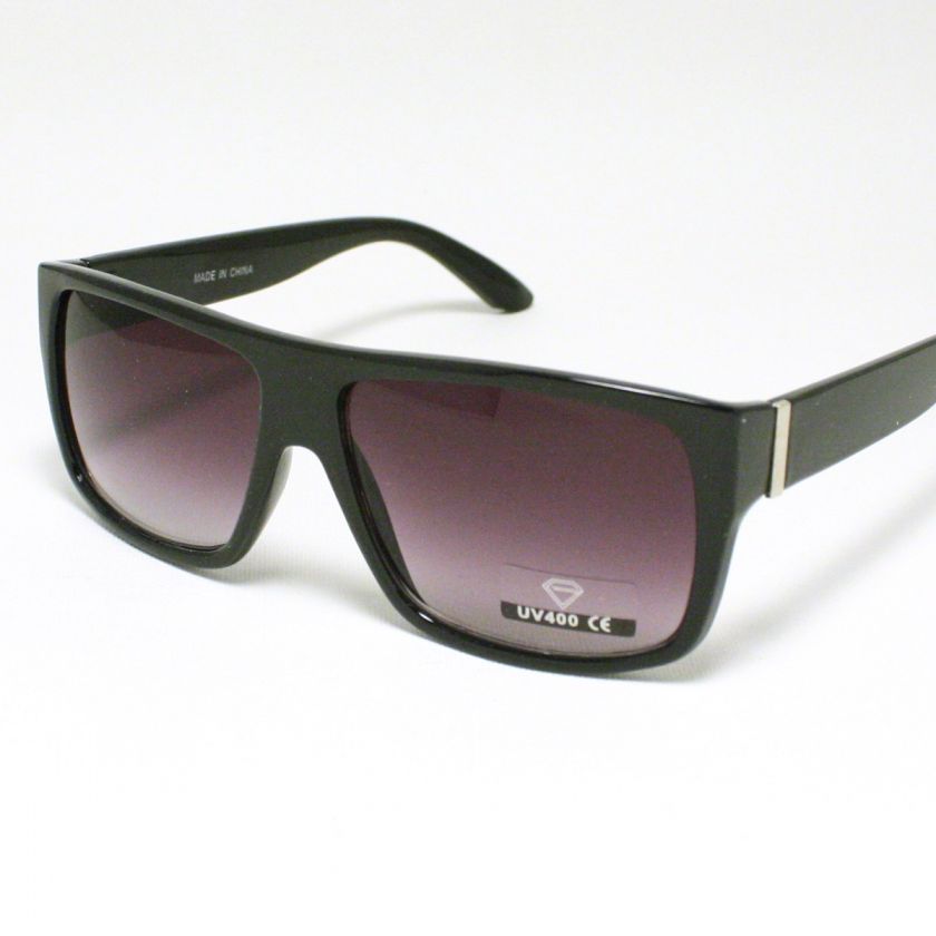 MOB Squared Retro Thick Vintage Sunglasses BLACK Old School Shades 