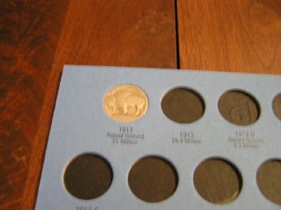 Collection set of Buffalo Nickels 1913 p to 1937 d s  