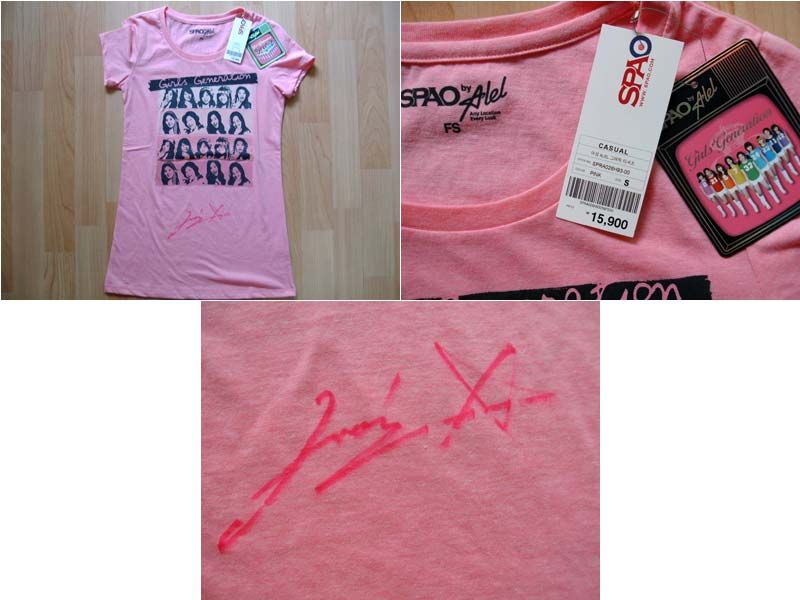 SNSD Soshi Autographed Seohyun SPAO T shirts Korean  