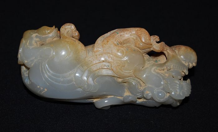 Fine Chinese Han Dy Jade Pi Xiu figure  