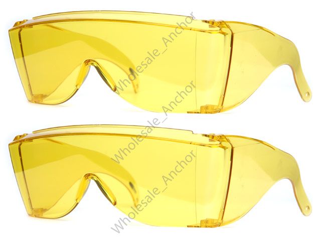 WHOLESALE   2 LOT   Lab Safety Goggles/Glasses YELLOW  