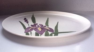 American Heritage Dinnerware PURPLE IRIS   13.75 PLATTER  