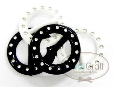 MIX B&W ROUND BELT BUCKLE SILDER SUPPLIES 40MM S0035  