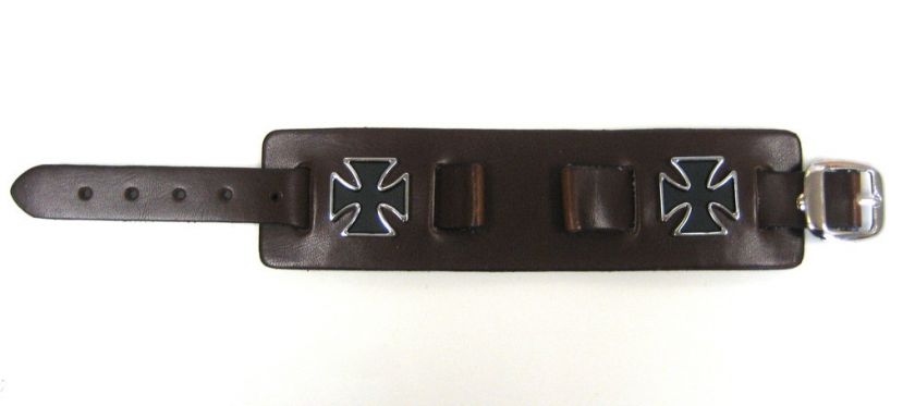 18MM WIDE BROWN CHOPPER WATCH CUFF BAND BRACELET  