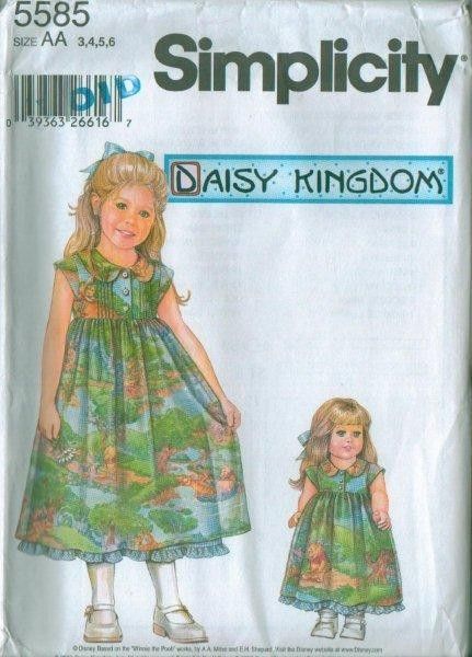 Simplicity Daisy Kingdom Girls Pattern 18 Doll Clothes  